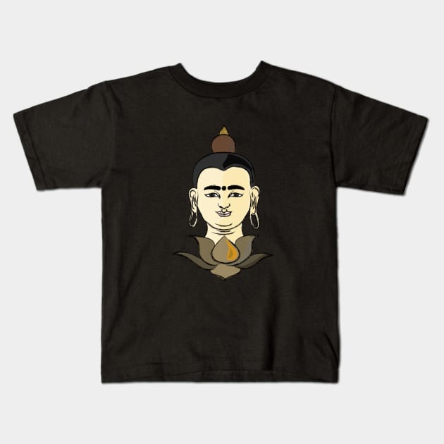 Buddha Kids T-Shirt by AurelieS